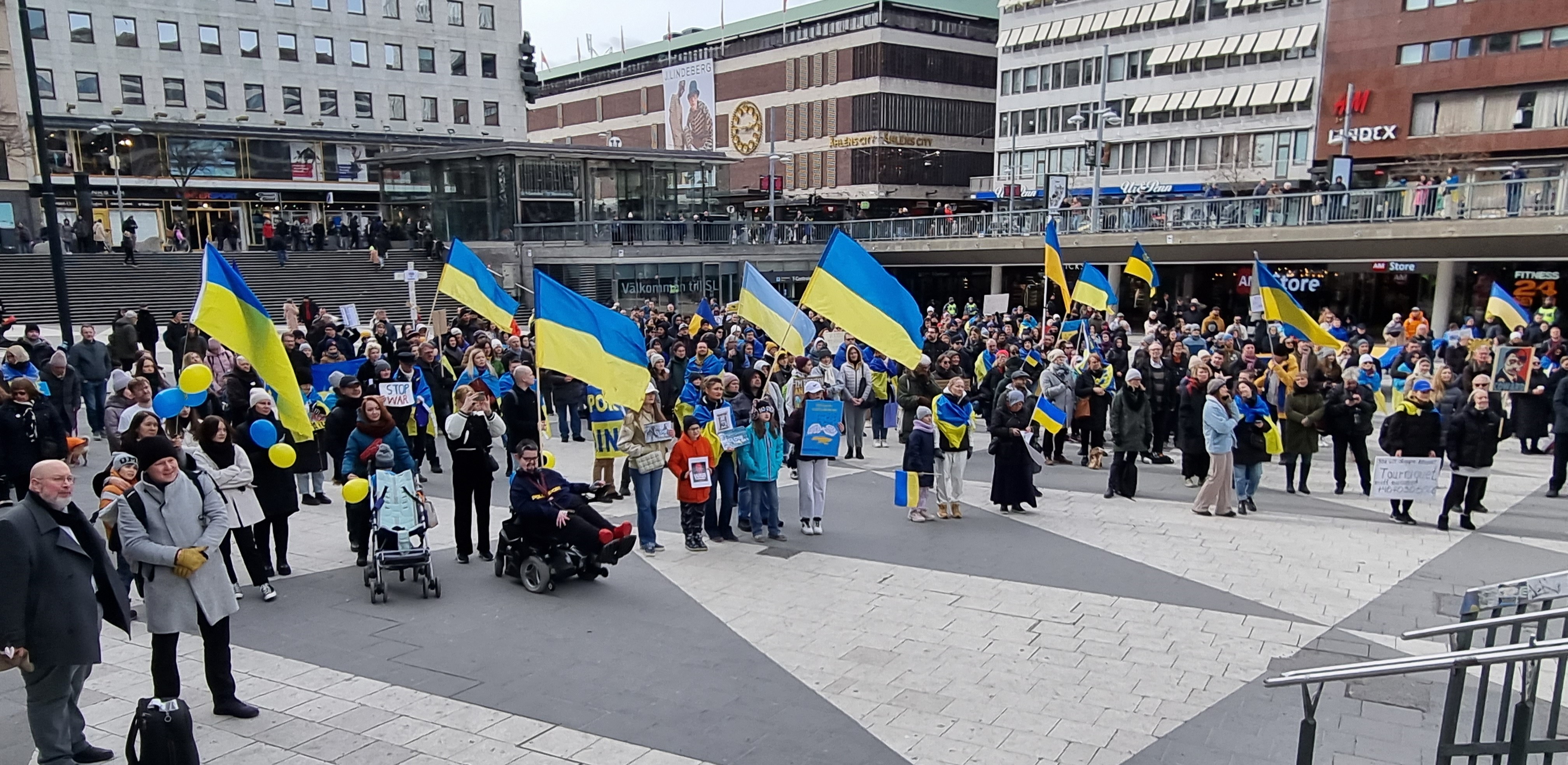 Demonstrasjon på Sergels Torg