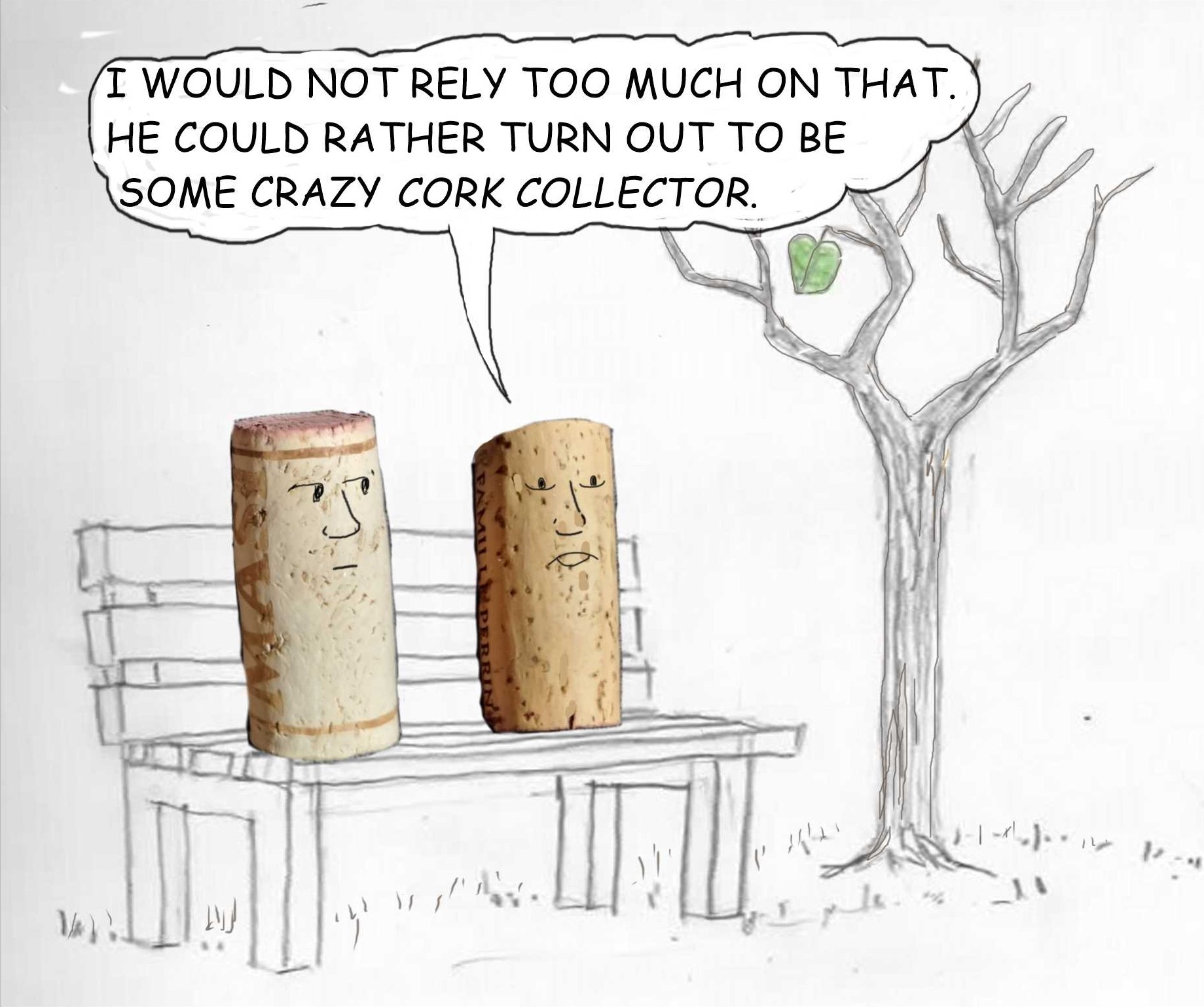 corks waiting for Godot