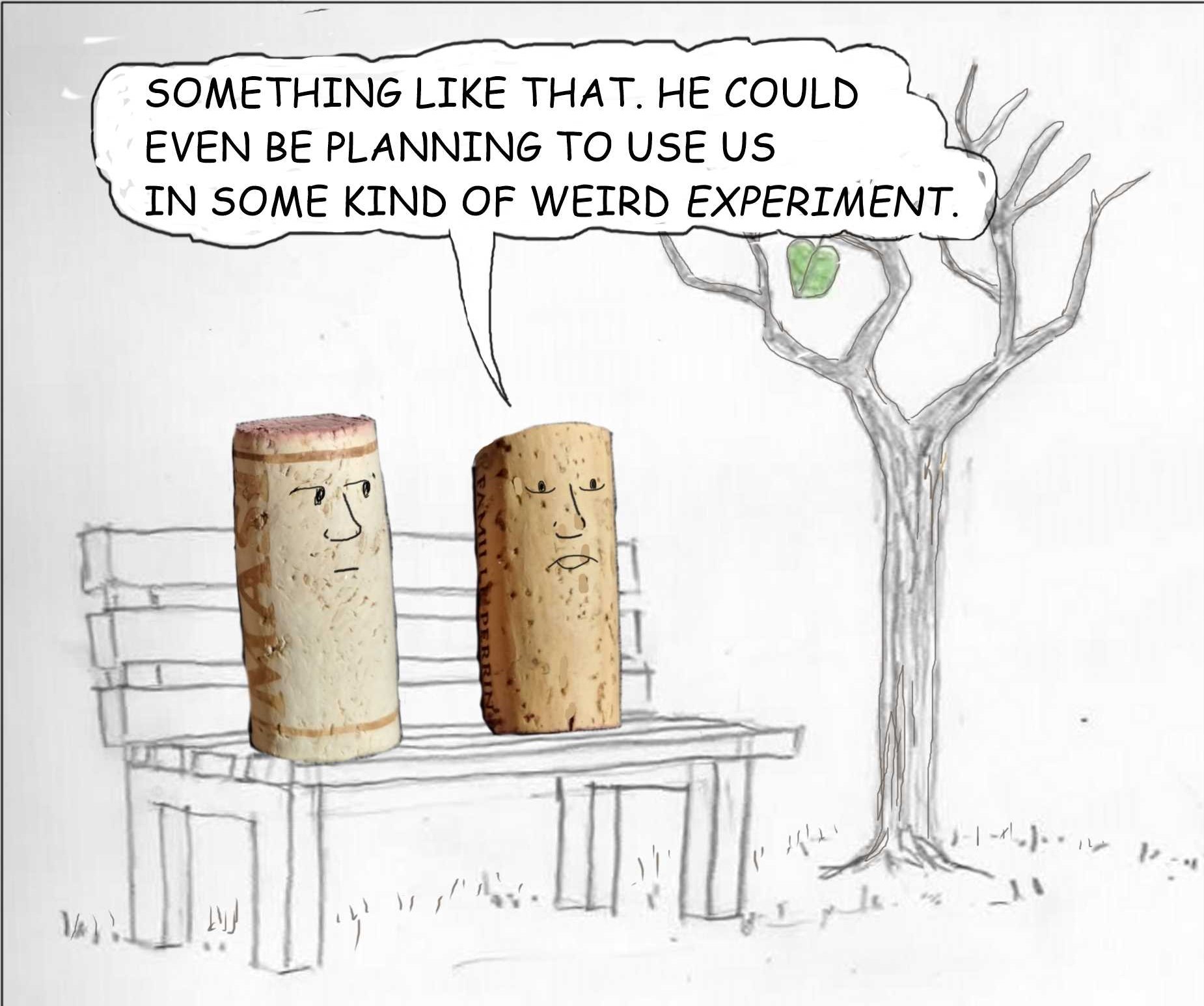 corks discussing divorce