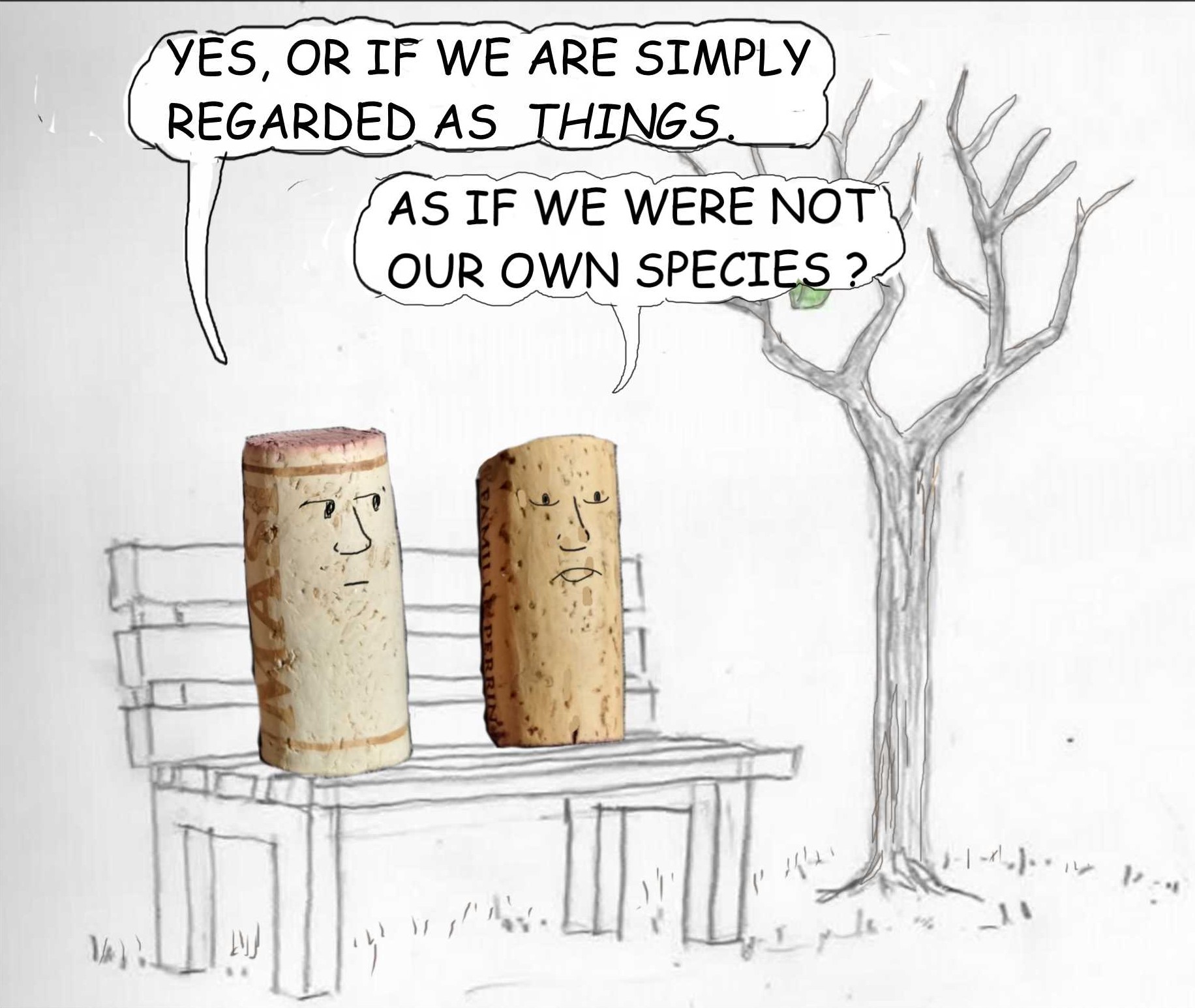 corks waiting for Godot