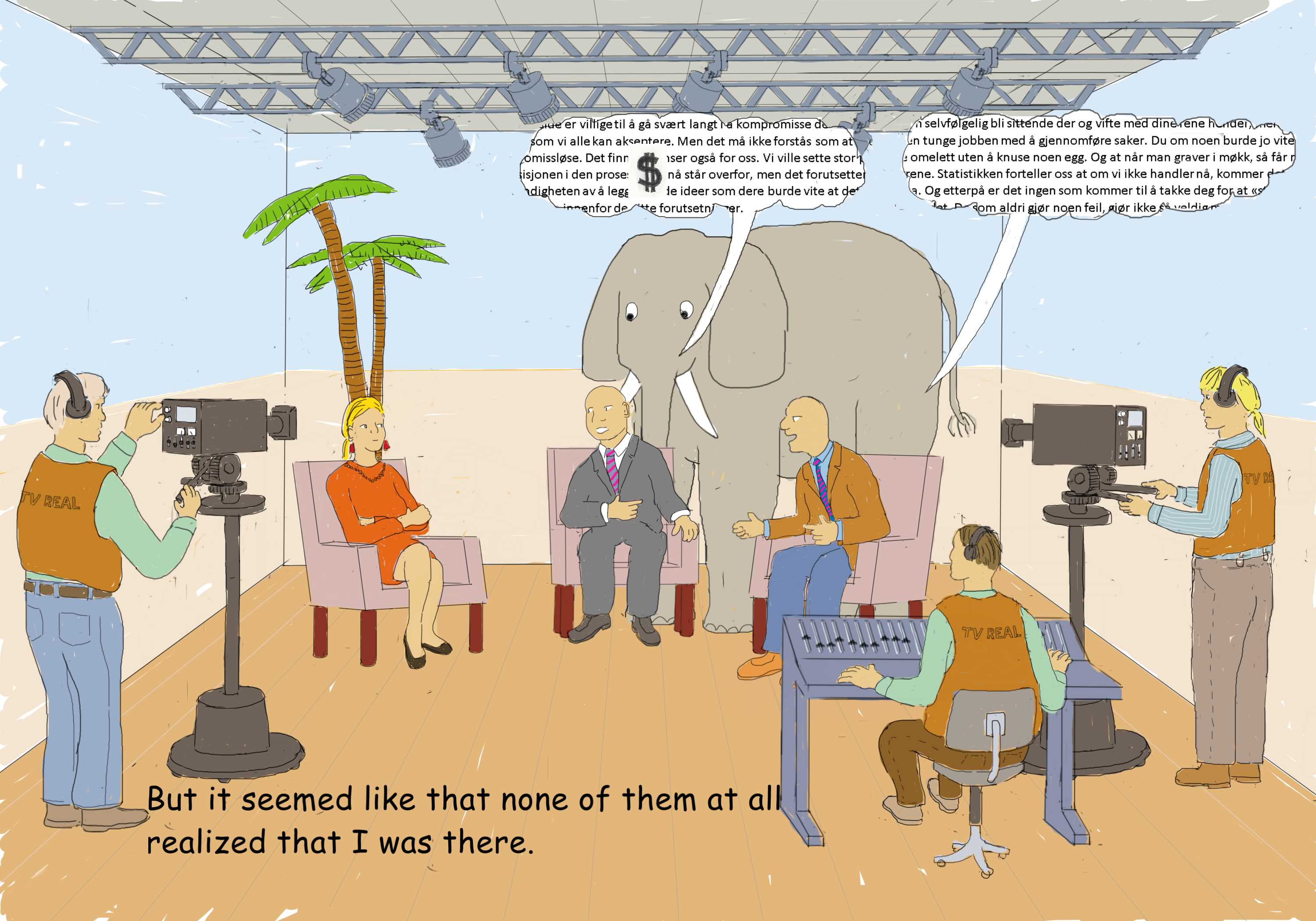 the talking continues, elephant ignored